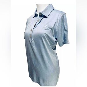 Peter Millar Golf Polo Shirt Performance  Wear Tennis Blue Women’s L